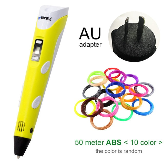 Myriwell 3D Pen DIY 3D Printer Pen Drawing Pens 3d Printing Best for Kids With ABS Filament 1.75mm Christmas Birthday Gift