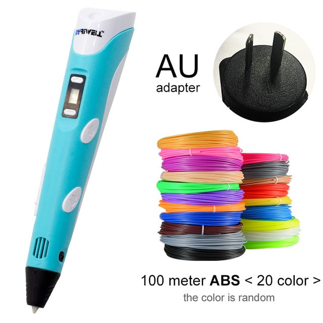 Myriwell 3D Pen DIY 3D Printer Pen Drawing Pens 3d Printing Best for Kids With ABS Filament 1.75mm Christmas Birthday Gift
