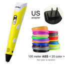 Myriwell 3D Pen DIY 3D Printer Pen Drawing Pens 3d Printing Best for Kids With ABS Filament 1.75mm Christmas Birthday Gift
