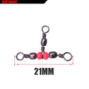 10Pcs/lot Solid Ring Fishing Tackle Accessory equipment Fishing Rolling Triple Swivels Bearing Connector Fish Hooks