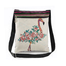 Miyahouse cute lady shoulder bag owl print messenger flap bag female mini canvas ladies bag double zipper ladies messenger bag