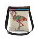 Miyahouse cute lady shoulder bag owl print messenger flap bag female mini canvas ladies bag double zipper ladies messenger bag