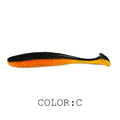 Supercontinent  Soft Lures 50mm 75mm 100mm  Baits Fishing Lure Leurre Shad Double Color Silicone Bait T Tail Wobblers