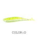 Supercontinent  Soft Lures 50mm 75mm 100mm  Baits Fishing Lure Leurre Shad Double Color Silicone Bait T Tail Wobblers