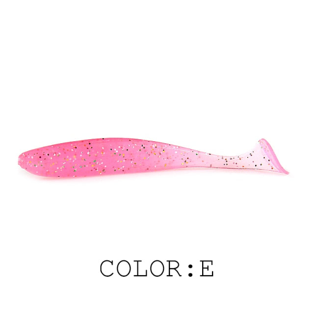 Supercontinent  Soft Lures 50mm 75mm 100mm  Baits Fishing Lure Leurre Shad Double Color Silicone Bait T Tail Wobblers