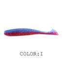 Supercontinent  Soft Lures 50mm 75mm 100mm  Baits Fishing Lure Leurre Shad Double Color Silicone Bait T Tail Wobblers