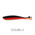 Supercontinent  Soft Lures 50mm 75mm 100mm  Baits Fishing Lure Leurre Shad Double Color Silicone Bait T Tail Wobblers