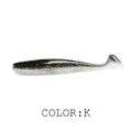 Supercontinent  Soft Lures 50mm 75mm 100mm  Baits Fishing Lure Leurre Shad Double Color Silicone Bait T Tail Wobblers