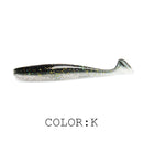 Supercontinent  Soft Lures 50mm 75mm 100mm  Baits Fishing Lure Leurre Shad Double Color Silicone Bait T Tail Wobblers