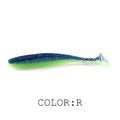 Supercontinent  Soft Lures 50mm 75mm 100mm  Baits Fishing Lure Leurre Shad Double Color Silicone Bait T Tail Wobblers