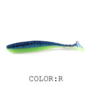 Supercontinent  Soft Lures 50mm 75mm 100mm  Baits Fishing Lure Leurre Shad Double Color Silicone Bait T Tail Wobblers