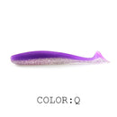 Supercontinent  Soft Lures 50mm 75mm 100mm  Baits Fishing Lure Leurre Shad Double Color Silicone Bait T Tail Wobblers