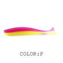 Supercontinent  Soft Lures 50mm 75mm 100mm  Baits Fishing Lure Leurre Shad Double Color Silicone Bait T Tail Wobblers