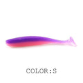 Supercontinent  Soft Lures 50mm 75mm 100mm  Baits Fishing Lure Leurre Shad Double Color Silicone Bait T Tail Wobblers