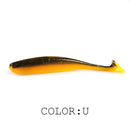 Supercontinent  Soft Lures 50mm 75mm 100mm  Baits Fishing Lure Leurre Shad Double Color Silicone Bait T Tail Wobblers