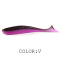 Supercontinent  Soft Lures 50mm 75mm 100mm  Baits Fishing Lure Leurre Shad Double Color Silicone Bait T Tail Wobblers