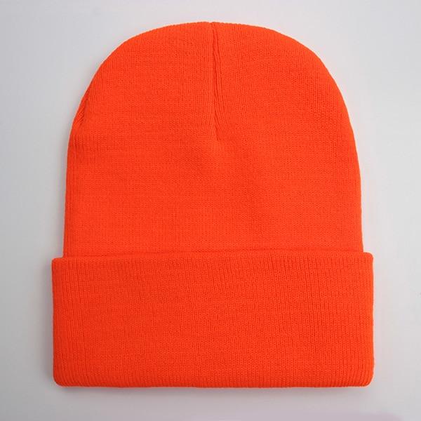 Solid Unisex Beanie Autumn Winter Wool Blends Soft Warm Knitted Cap Men Women SkullCap Hats Gorro Ski Caps 24 Colors Beanies