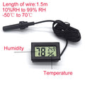 Mini Digital Humidity Meter Thermometer Hygrometer Sensor Gauge LCD Temperature Refrigerator Aquarium Monitoring Display Indoor