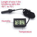 Mini Digital Humidity Meter Thermometer Hygrometer Sensor Gauge LCD Temperature Refrigerator Aquarium Monitoring Display Indoor