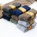 Winter Men's Super Thick Warm High Quality Harajuku Retro Snow Casual Antifreeze Wool Socks 3 Pair