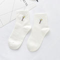Women Solid Lovely Patterned Harajuku Socks Cotton Casual Cute Animal New Year Gift Socks For Female Sweat Absorption Breathable