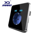 Jiubei  White Crystal Glass Panel 2A Dual USB Port Wall Charger Adapter Charging Socket With USB Wall Adapter EU Plug Socket Pow