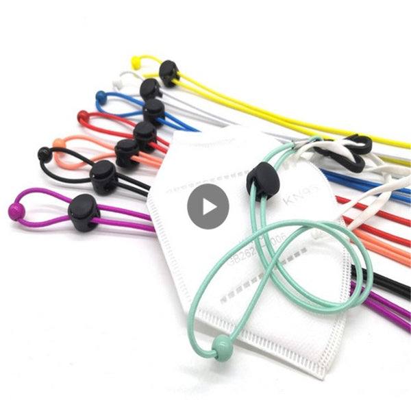 5PCS Adjustable Mask Hanging Hook Lanyard 95 Masks Holder Face Mask Storage Anti Drop Hanging Neck Convenient Traceless Ear Hook