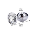 Anal Plug Sex Toys Mini Round Metal Crystal Jewelry Women / Men for Butt Plug Small Unisex Adult Sex Store