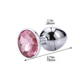 Anal Plug Sex Toys Mini Round Metal Crystal Jewelry Women / Men for Butt Plug Small Unisex Adult Sex Store