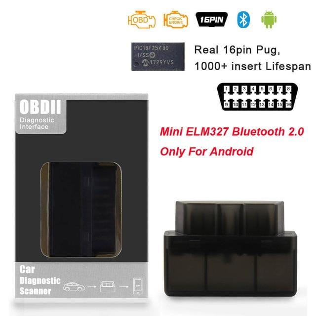 MINI PIC18F25K80 ELM327 V1.5 Bluetooth ELM 327 v1.5  OBD2 Scanner Diagnostic adapter scan tool OBD OBDII Code reader For ATAL