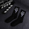 1 pair Men Fashion Hip Hop Hit Color On Fire Crew Socks Red Flame Blaze Power Torch Hot Warmth Street Skateboard Cotton Socks