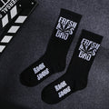 1 pair Men Fashion Hip Hop Hit Color On Fire Crew Socks Red Flame Blaze Power Torch Hot Warmth Street Skateboard Cotton Socks