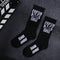 1 pair Men Fashion Hip Hop Hit Color On Fire Crew Socks Red Flame Blaze Power Torch Hot Warmth Street Skateboard Cotton Socks