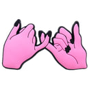 Original Shoe Charms Pink Roller Skates Girl Boxing Gloves Lips High heels Shoe Decoration Accessories for Croc jibz Kids Party