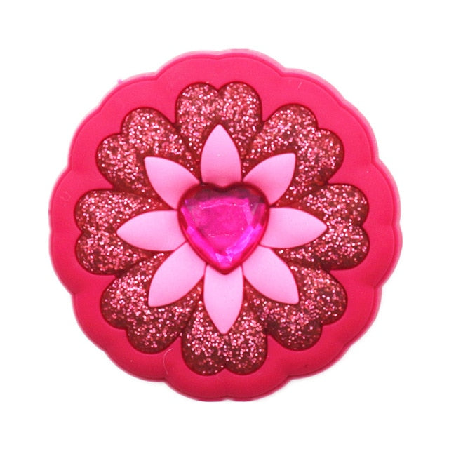 Original Shoe Charms Pink Roller Skates Girl Boxing Gloves Lips High heels Shoe Decoration Accessories for Croc jibz Kids Party