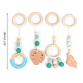Baby Play Gym Frame Wooden Beech Activity Gym Frame Stroller Hanging Pendants Toys Teether Ring Nursing Rattle Toys Room Decor
