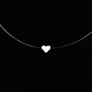 Fashion Silver Color Crystal Zircon Invisible Pendant Necklace For Women Transparent Fishing Line Chain Necklace Collier Femme