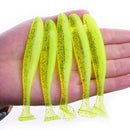 Proleurre Shad Worm Soft Bait 95mm 75mm 50mm T Tail Jigging Wobblers Fishing Lure Tackle Bass Pike Aritificial Silicone Swimbait