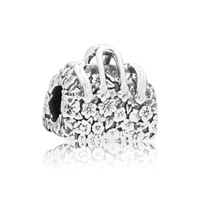 Silver Color Feather Love Safety Chain Crown Boy Pendant Fit Pandora Charms Bracelets DIY Women Original Beads Europe Jewelry