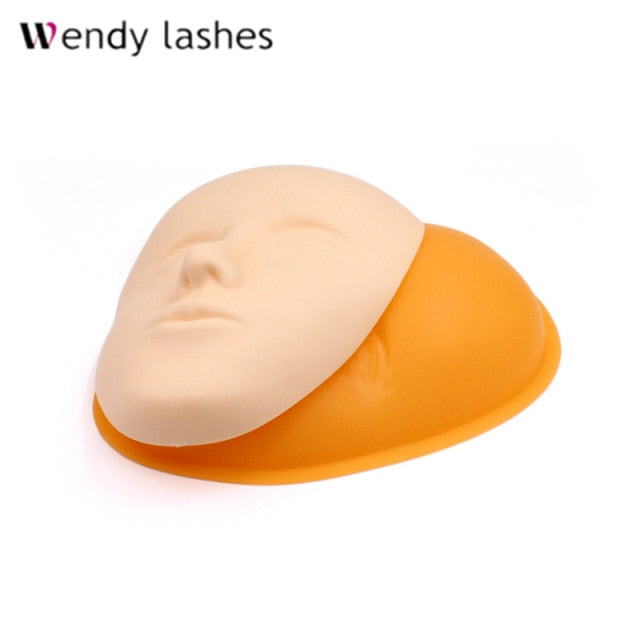 5D Eyelash Extension Facial Tattoo Training Head Silicone Practice Permanent Makeup Lip Eyebrow Tattoo Skin Mannequin Face Head