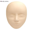 5D Eyelash Extension Facial Tattoo Training Head Silicone Practice Permanent Makeup Lip Eyebrow Tattoo Skin Mannequin Face Head