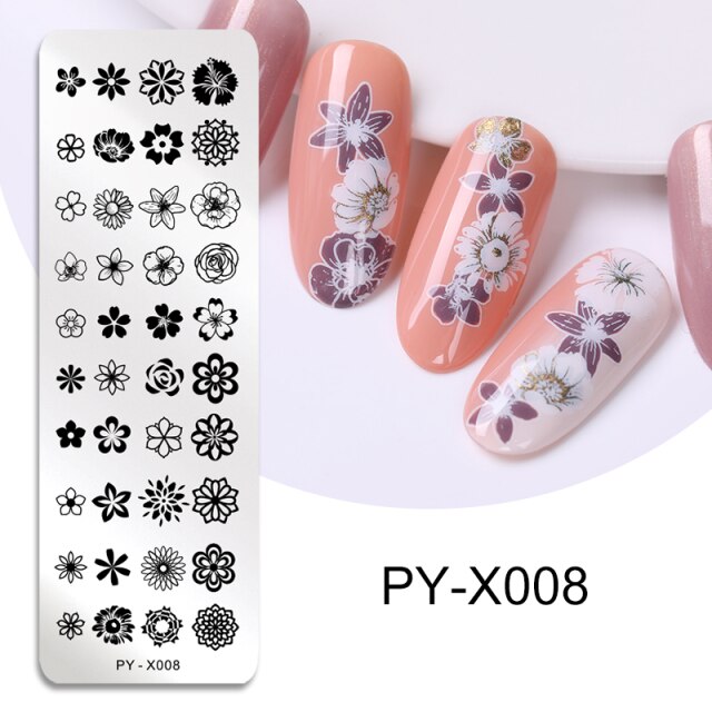 PICT YOU Nail Stamping Plate Geometric Line DIY Image Plate Stencil For Nails Polish Printing Stamping Templates Design Tools
