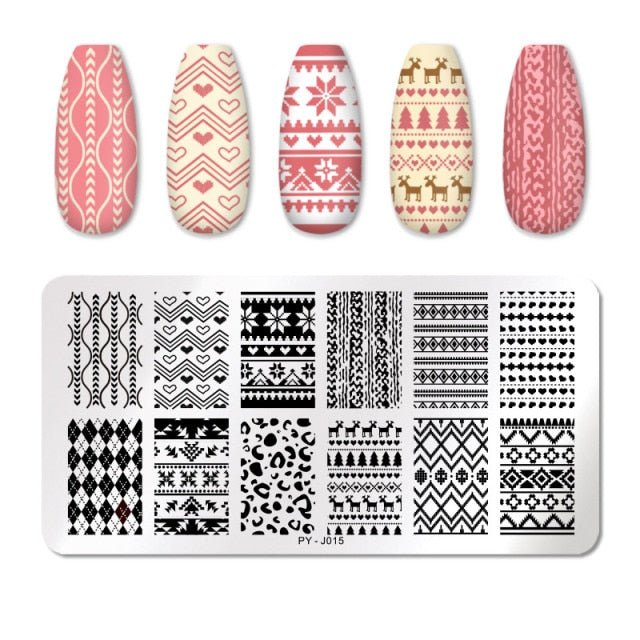 PICT YOU Nail Stamping Plate Geometric Line DIY Image Plate Stencil For Nails Polish Printing Stamping Templates Design Tools