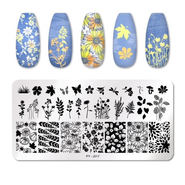 PICT YOU Nail Stamping Plate Geometric Line DIY Image Plate Stencil For Nails Polish Printing Stamping Templates Design Tools