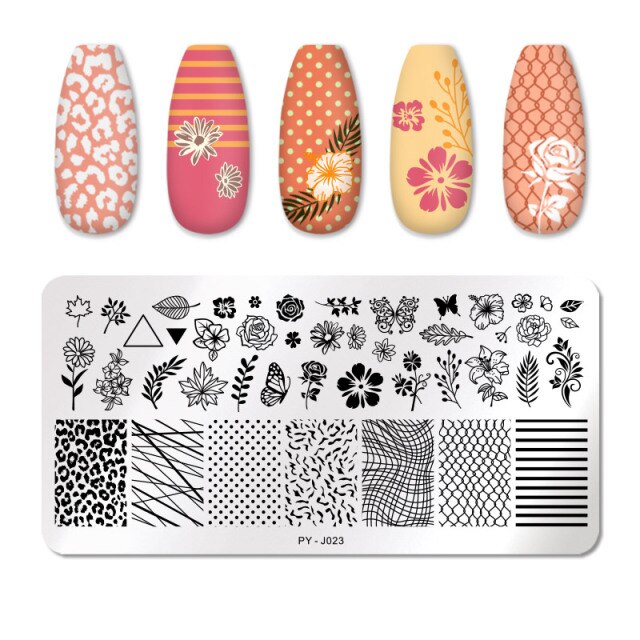 PICT YOU Nail Stamping Plate Geometric Line DIY Image Plate Stencil For Nails Polish Printing Stamping Templates Design Tools
