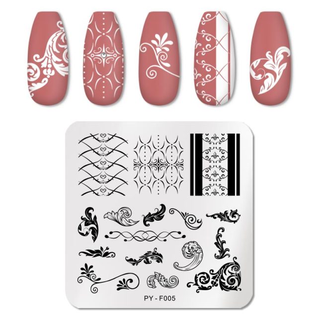PICT YOU Nail Stamping Plate Geometric Line DIY Image Plate Stencil For Nails Polish Printing Stamping Templates Design Tools