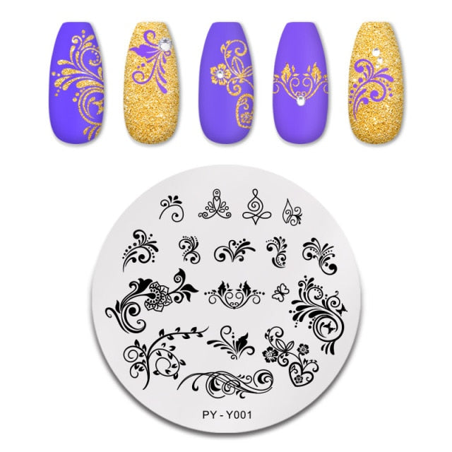 PICT YOU Nail Stamping Plate Geometric Line DIY Image Plate Stencil For Nails Polish Printing Stamping Templates Design Tools