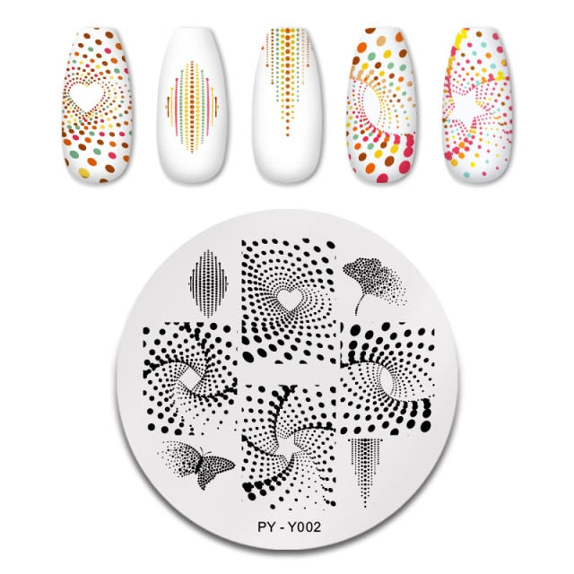 PICT YOU Nail Stamping Plate Geometric Line DIY Image Plate Stencil For Nails Polish Printing Stamping Templates Design Tools