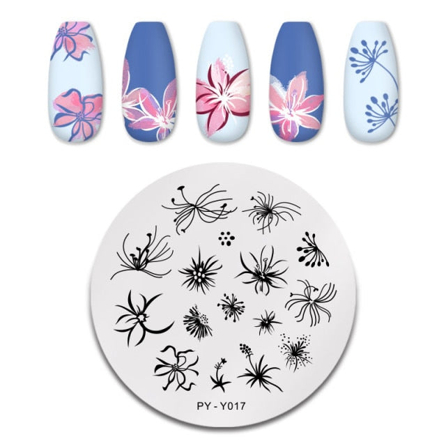 PICT YOU Nail Stamping Plate Geometric Line DIY Image Plate Stencil For Nails Polish Printing Stamping Templates Design Tools