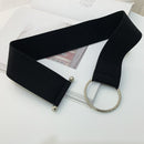 Belts for Women Simple Waist Elastic Ladies Band Round Buckle Decoration Coat Sweater Fashion Dress Waistband